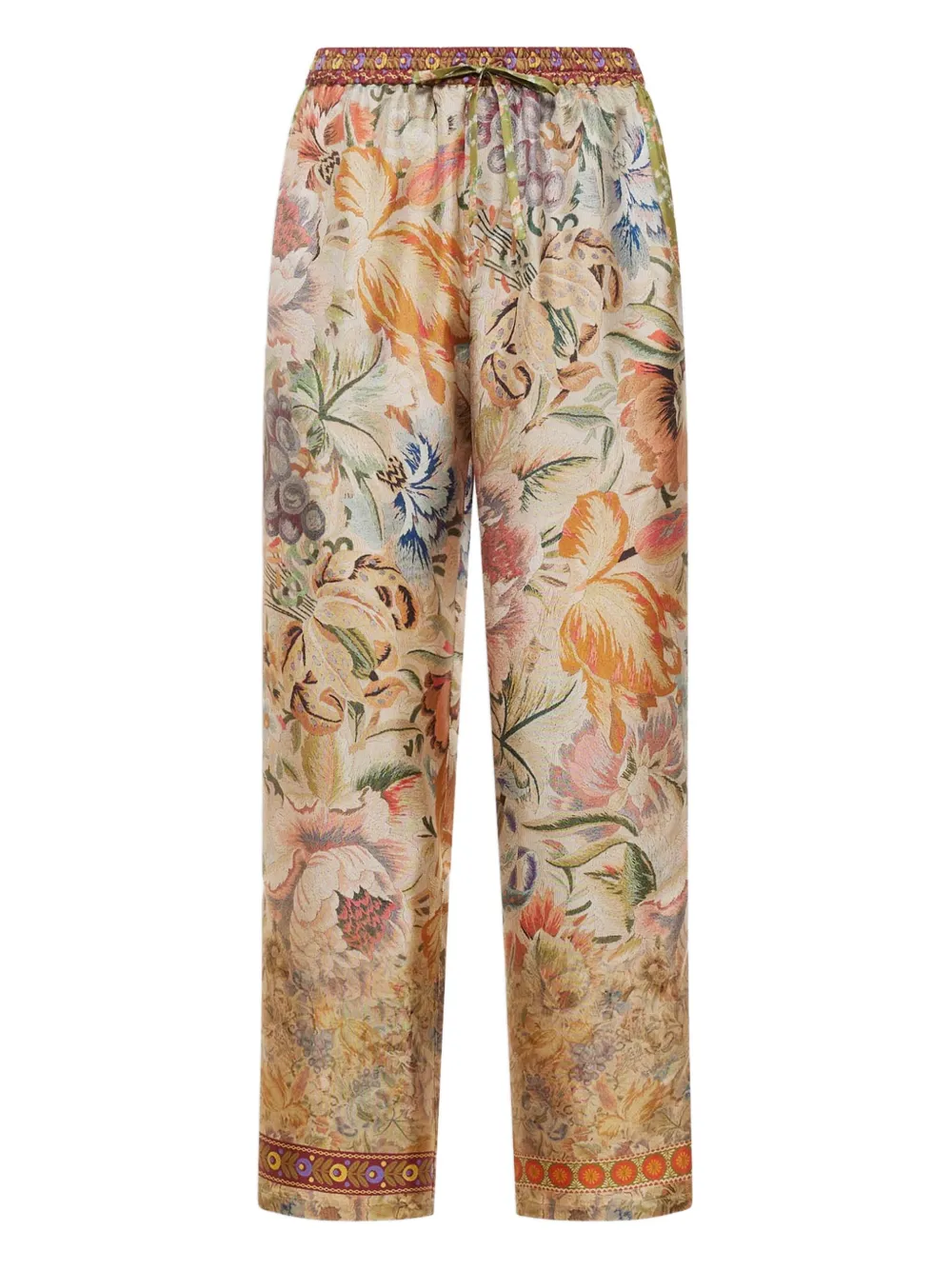 Pierre-Louis Mascia floral-print drawstring-waist trousers | Neutrals | Image 1