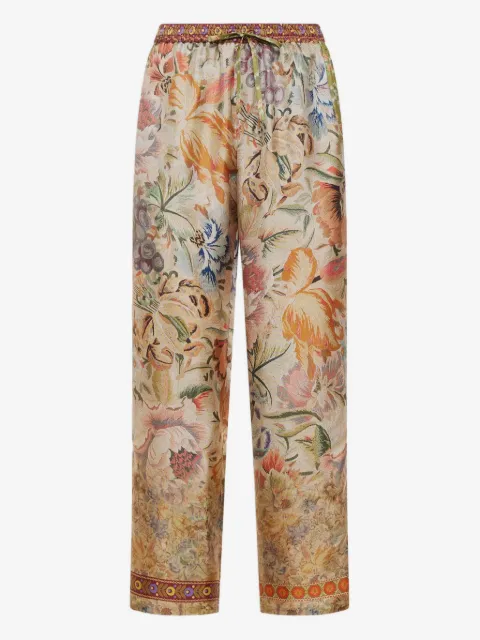 Pierre-Louis Mascia floral-print silk trousers