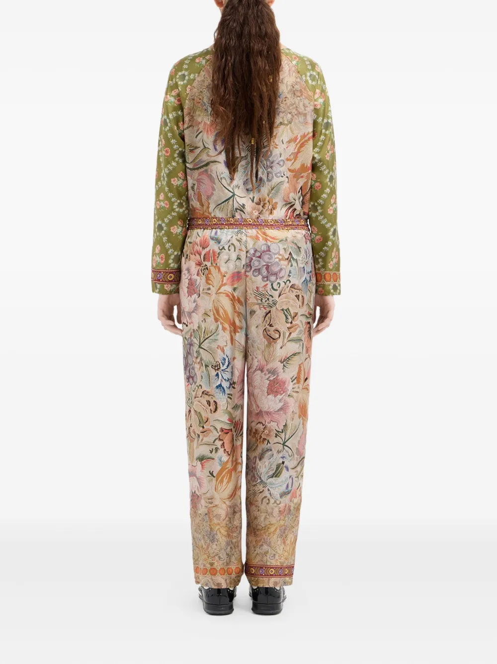 Pierre-louis Mascia Floral-print Drawstring-waist Trousers In Multi