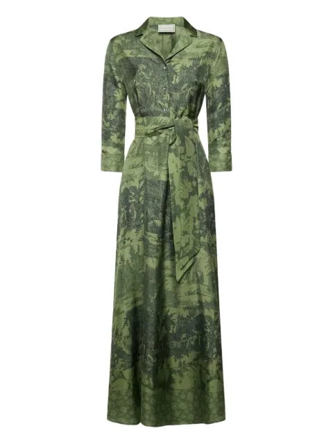 Pierre-Louis Mascia landscape-print shirt maxi dress