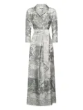 Pierre-Louis Mascia landscape-print maxi dress - Grey