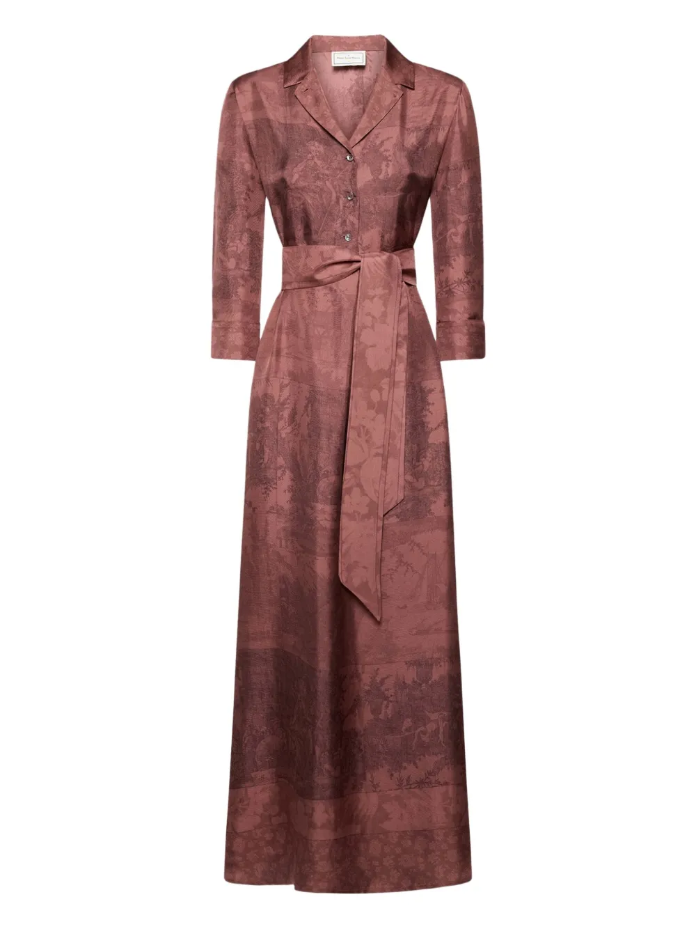 Pierre-Louis Mascia printed belted dress - Rosso