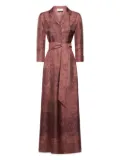 Pierre-Louis Mascia printed belted dress - Red