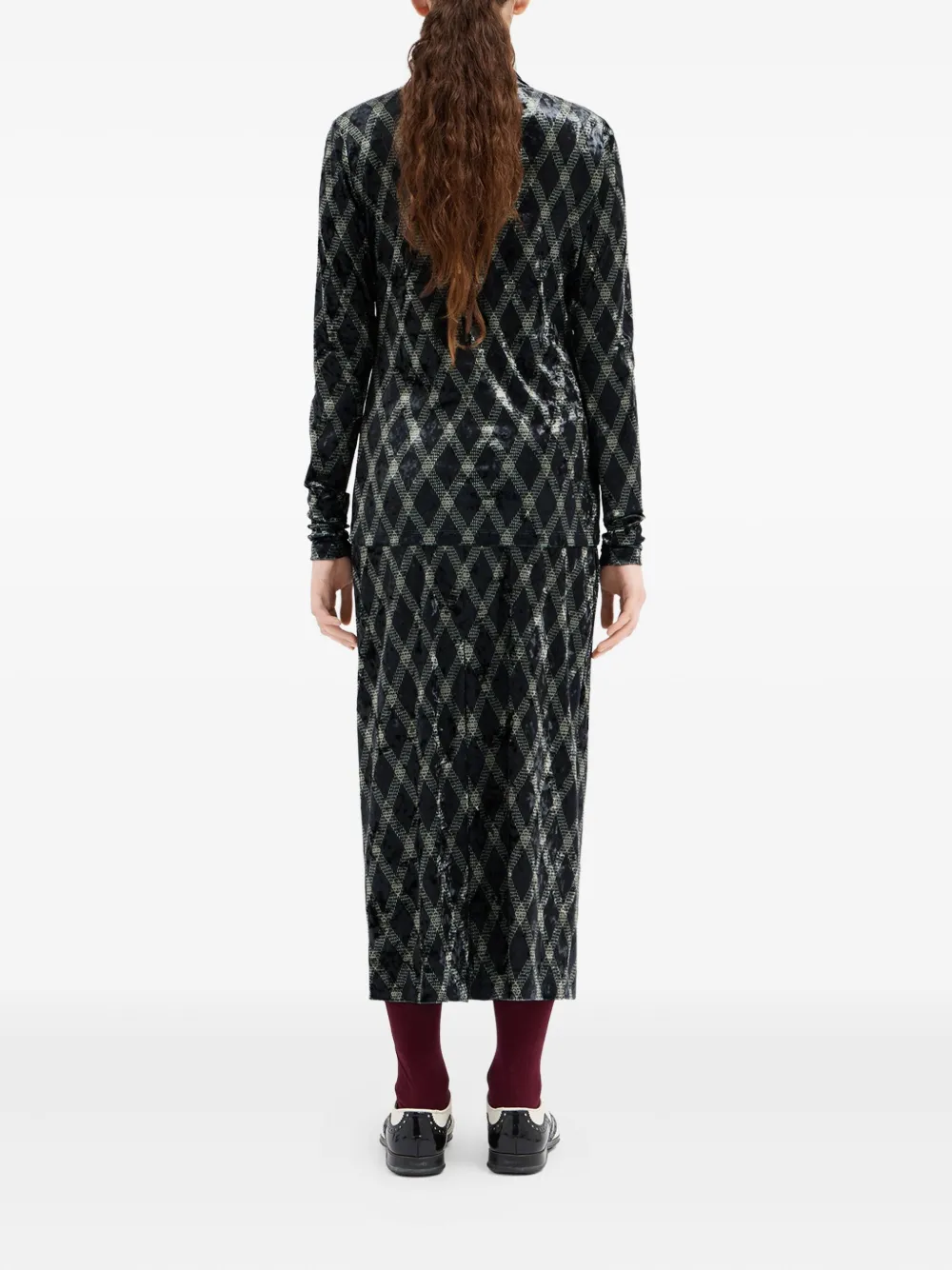 Pierre-Louis Mascia Fluwelen top met diamantpatroon Zwart