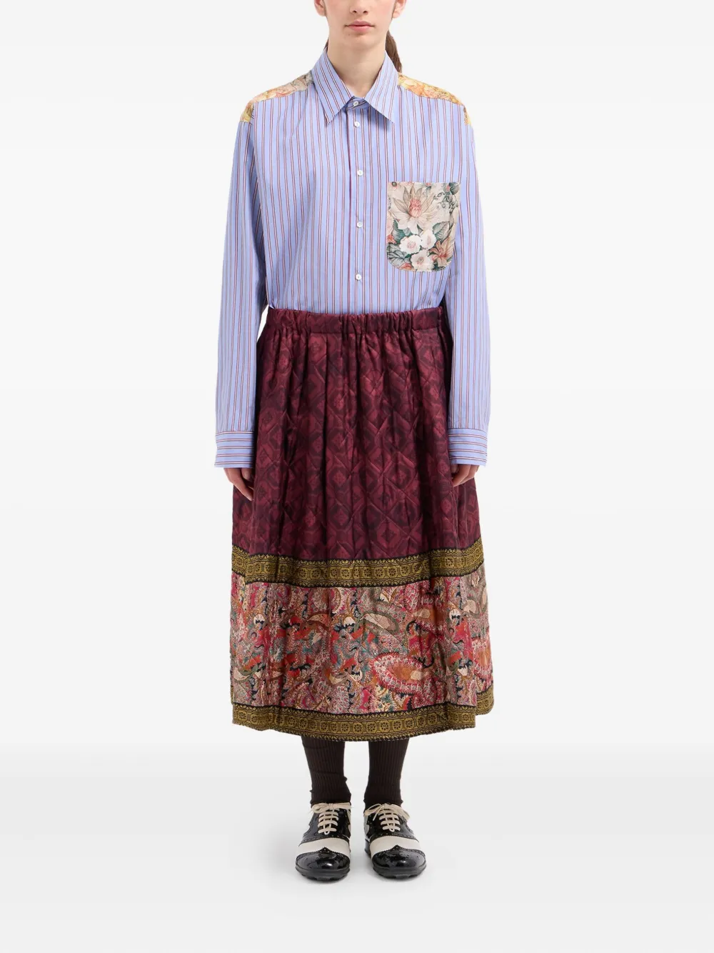 Pierre-Louis Mascia Gevoerde rok met paisley-print - Rood