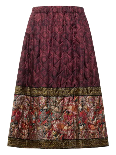 Pierre-Louis Mascia quilted paisley-print skirt