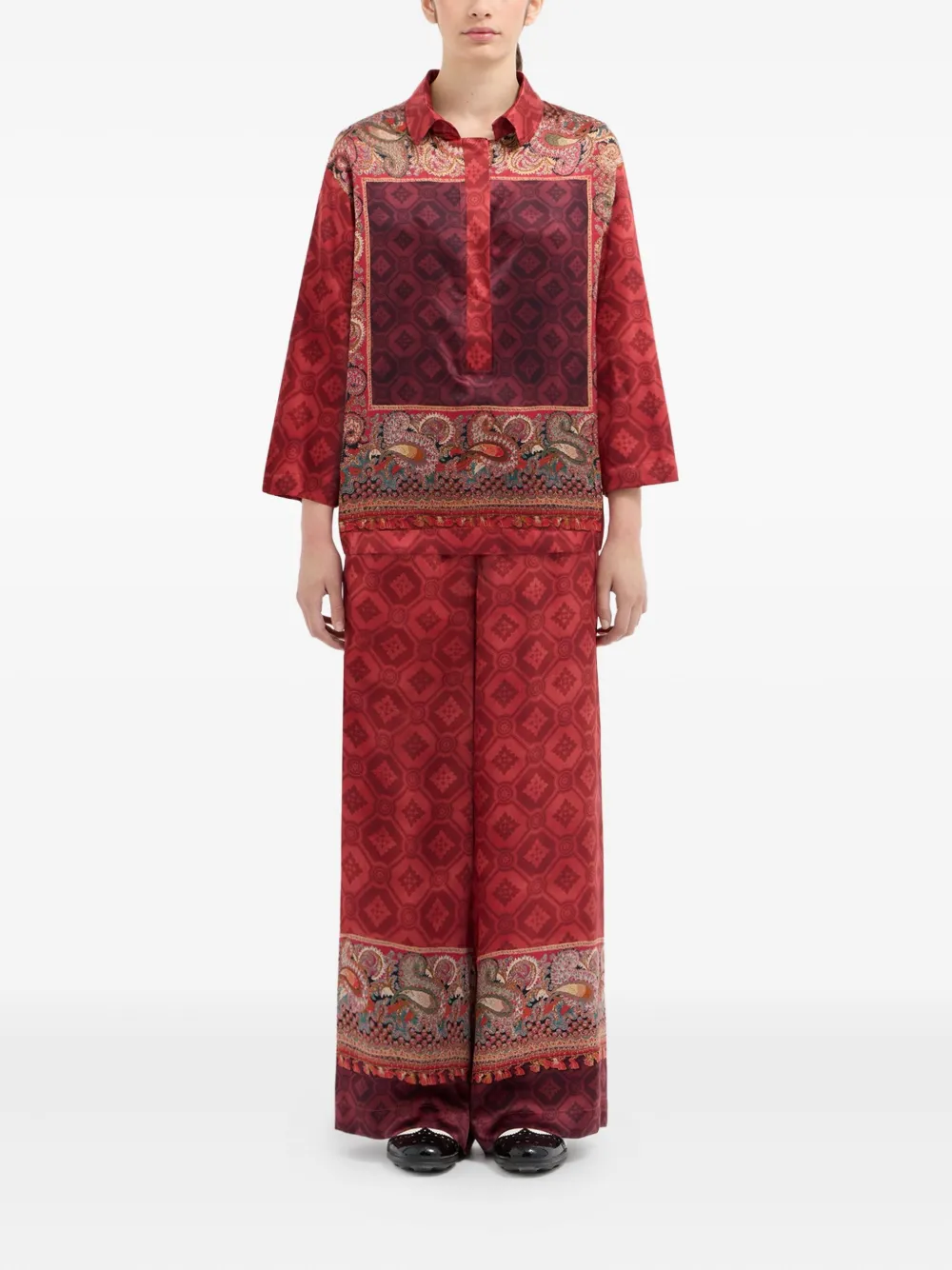 Pierre-Louis Mascia Shirt met paisley-print - Rood