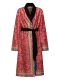 Pierre-Louis Mascia geometric-pattern coat - Red