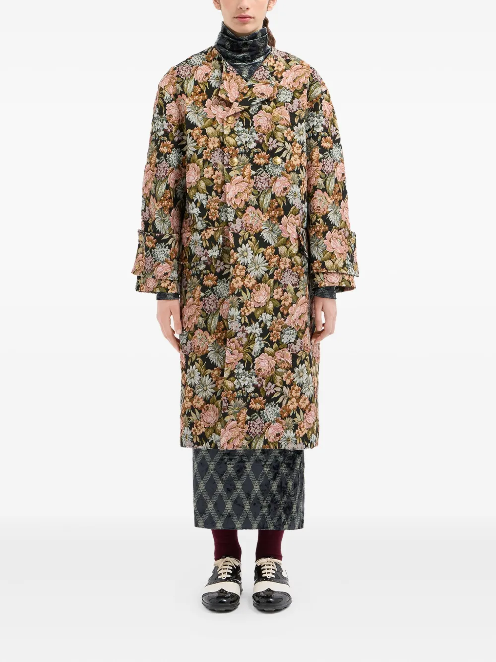 Pierre-Louis Mascia floral-print double-breasted coat | Double Breasted Coats | Image 2