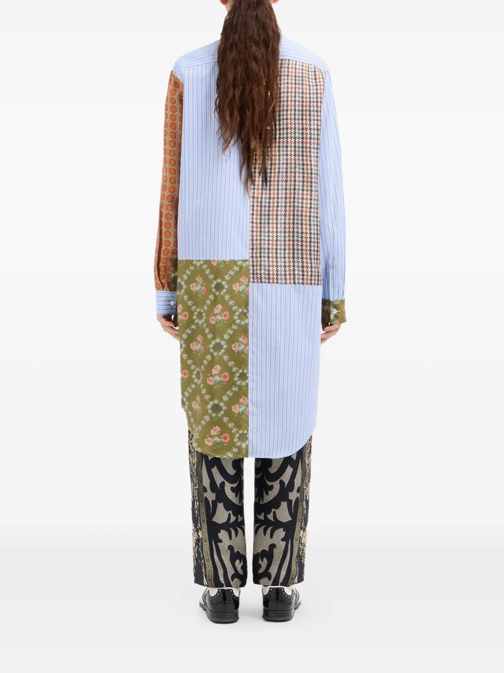 Pierre-Louis Mascia Shirt met patchwork Blauw