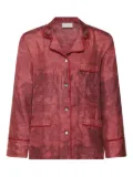 Pierre-Louis Mascia printed piped-trim shirt - Pink