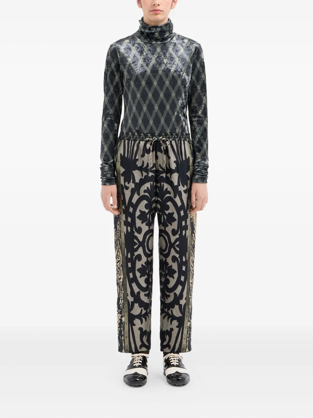 Pierre-louis Mascia Drawstring-waist Trousers In Black