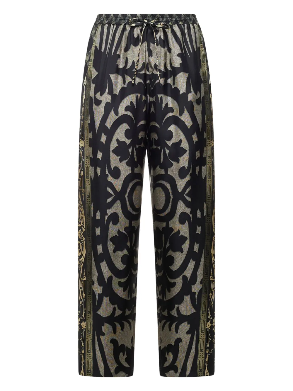 Pierre-louis Mascia Drawstring-waist Trousers In Black