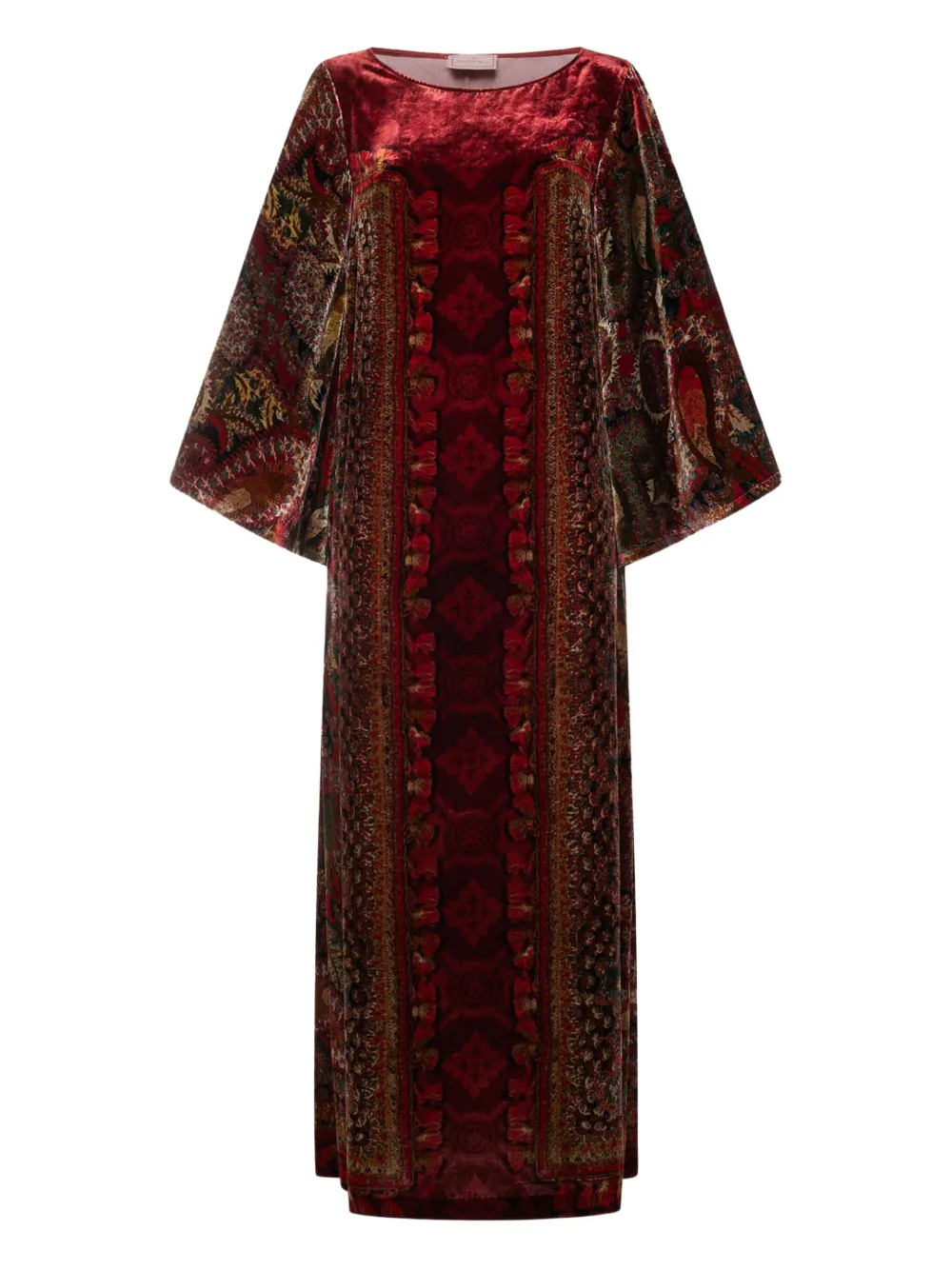 Pierre-Louis Mascia geometric-pattern maxi dress | Red | Image 1