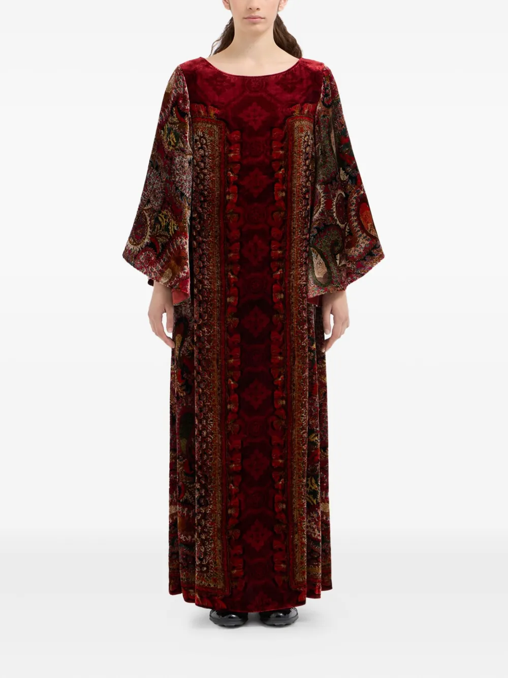 Pierre-Louis Mascia Maxi-jurk met geometrisch patroon - Rood