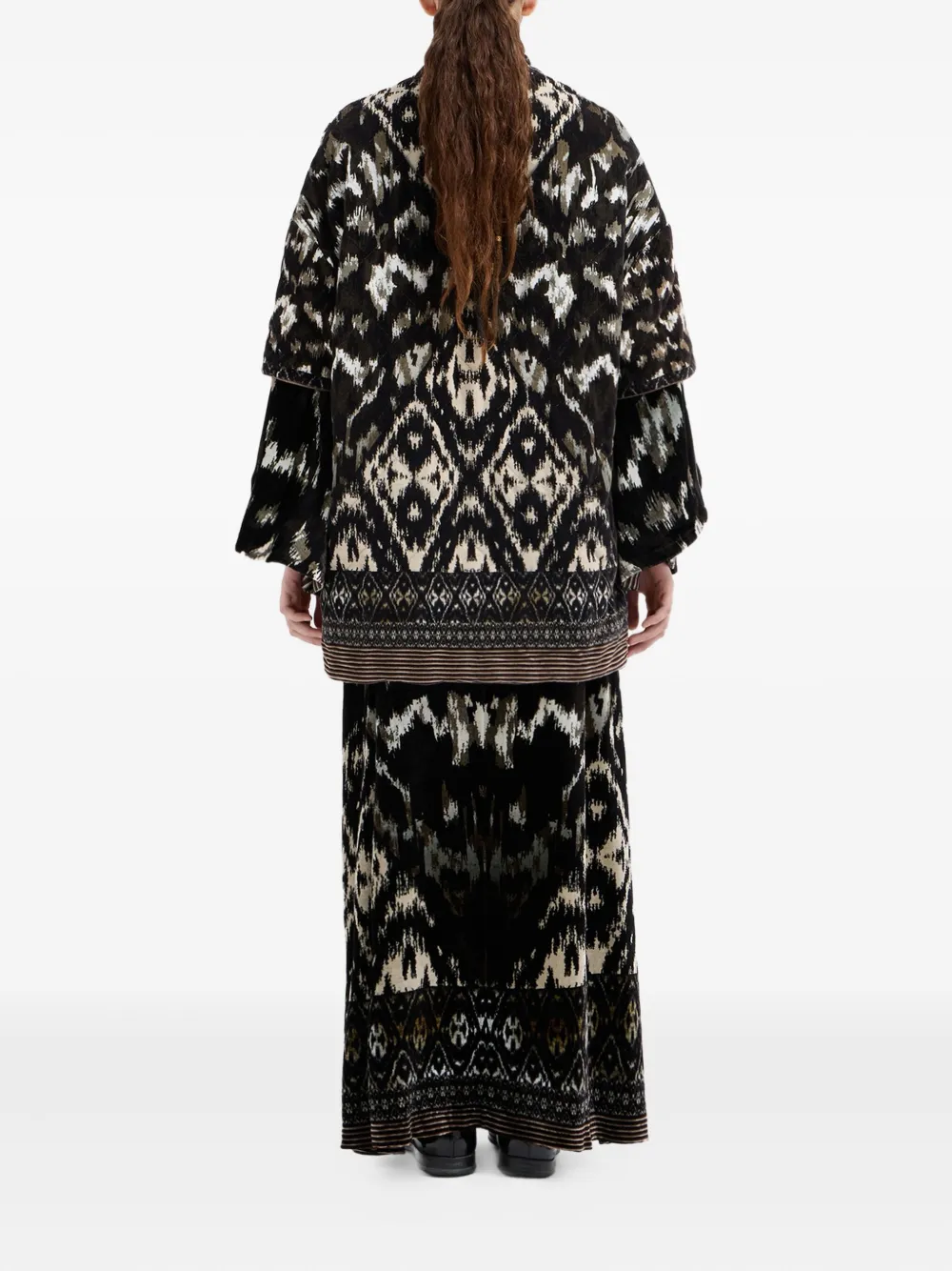 Pierre-louis Mascia All-over Pattern Quilted Coat In Multi