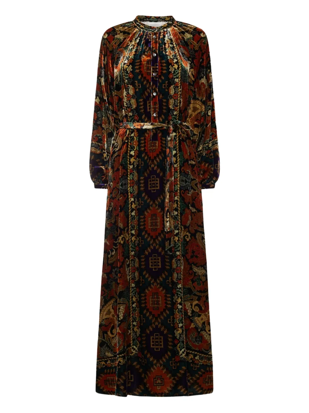 Pierre-Louis Mascia geometric-pattern maxi dress - Black