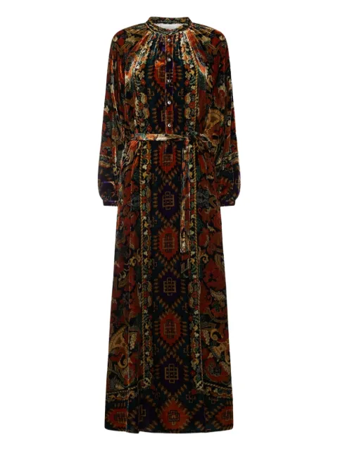 Pierre-Louis Mascia vestido largo con motivo geométrico