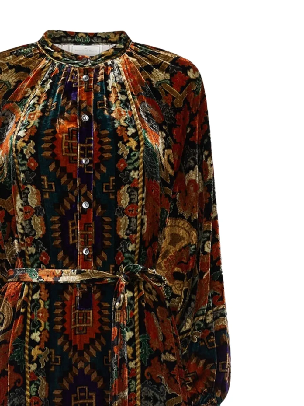 Pierre-Louis Mascia Maxi-jurk met geometrisch patroon Zwart