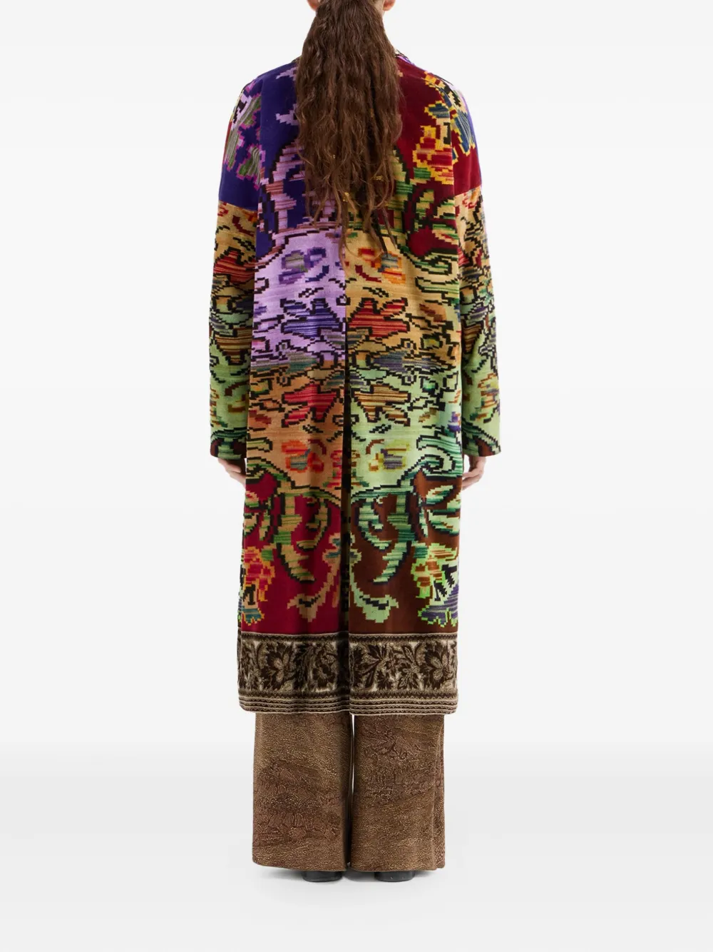 Pierre-louis Mascia Patchwork Floral Coat In Multi