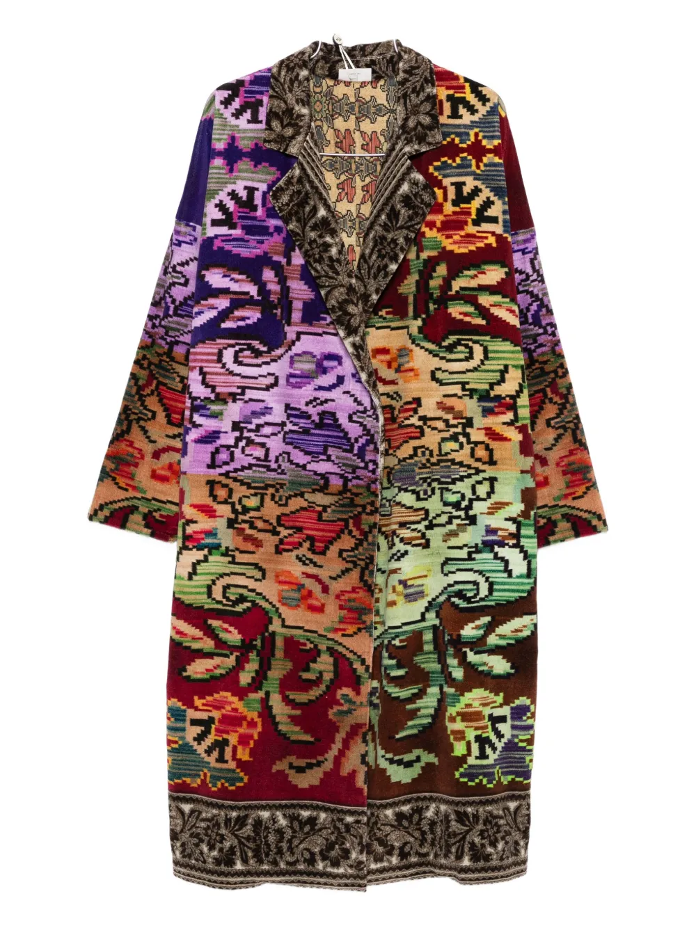 Pierre-Louis Mascia patchwork floral coat | Brown | Image 1