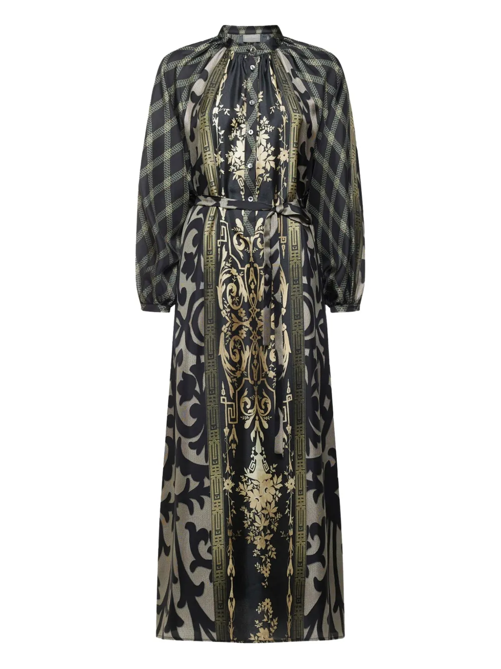 Pierre-Louis Mascia geometric-pattern maxi dress | Black | Image 1