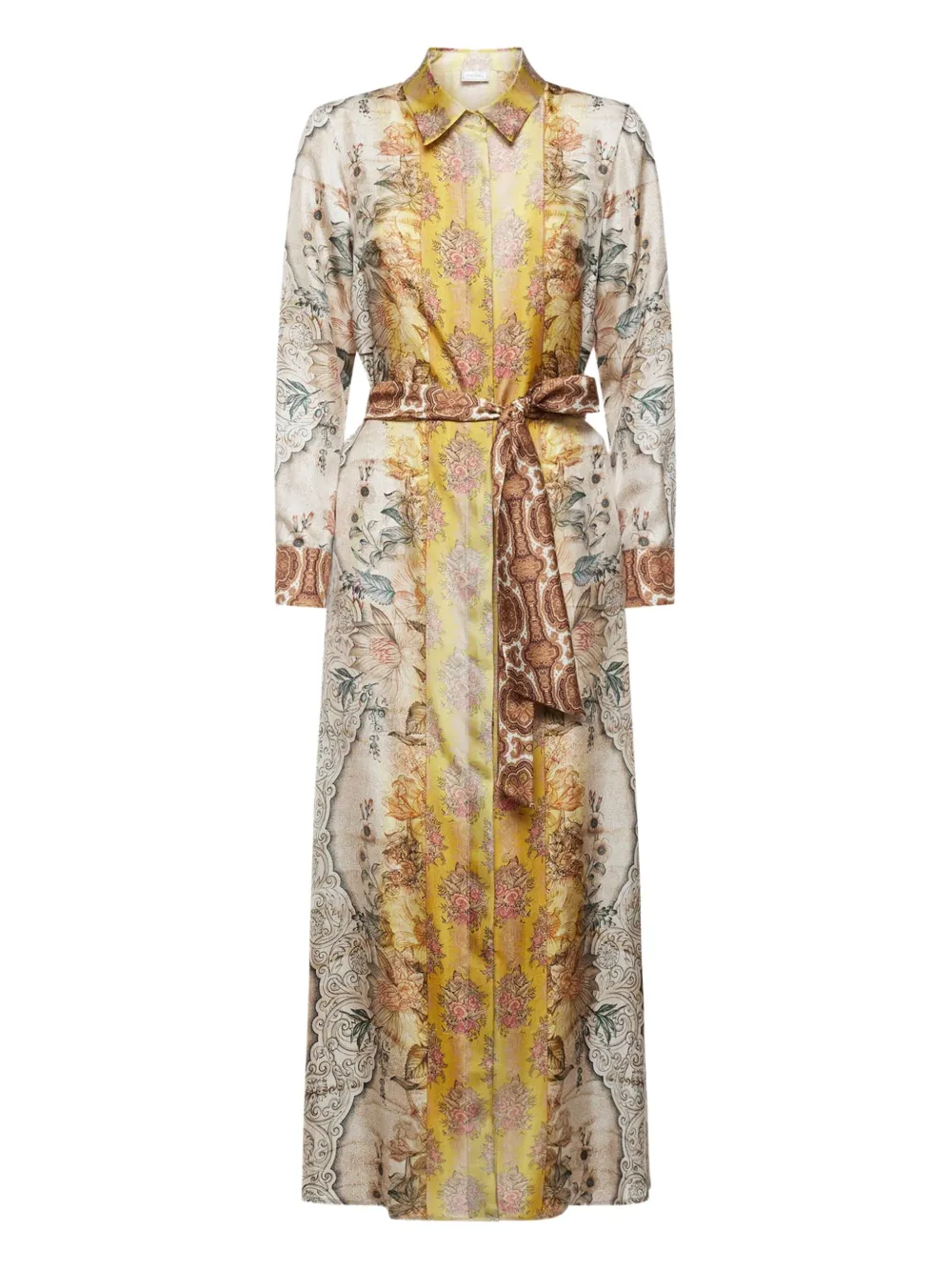 Pierre-Louis Mascia floral-print shirt maxi dress | Neutrals | Image 1