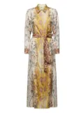 Pierre-Louis Mascia floral-print shirt maxi dress - Neutrals