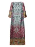 Pierre-Louis Mascia printed bell-sleeve dress - Pink