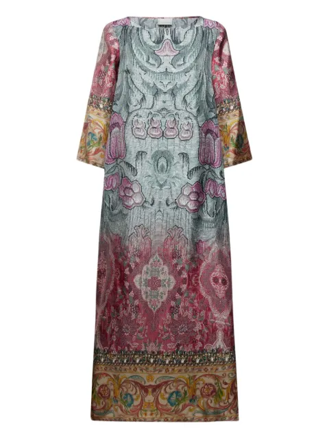 Pierre-Louis Mascia vestido estampado con mangas acampanadas