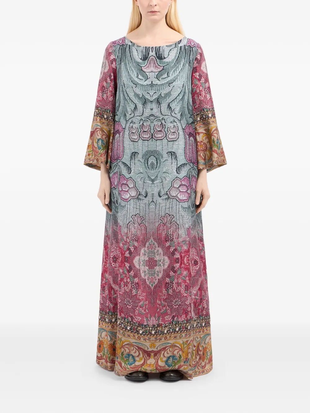 Pierre-Louis Mascia Jurk met klokmouwen en print - Roze