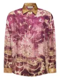 Pierre-Louis Mascia patterned long-sleeve shirt - Pink