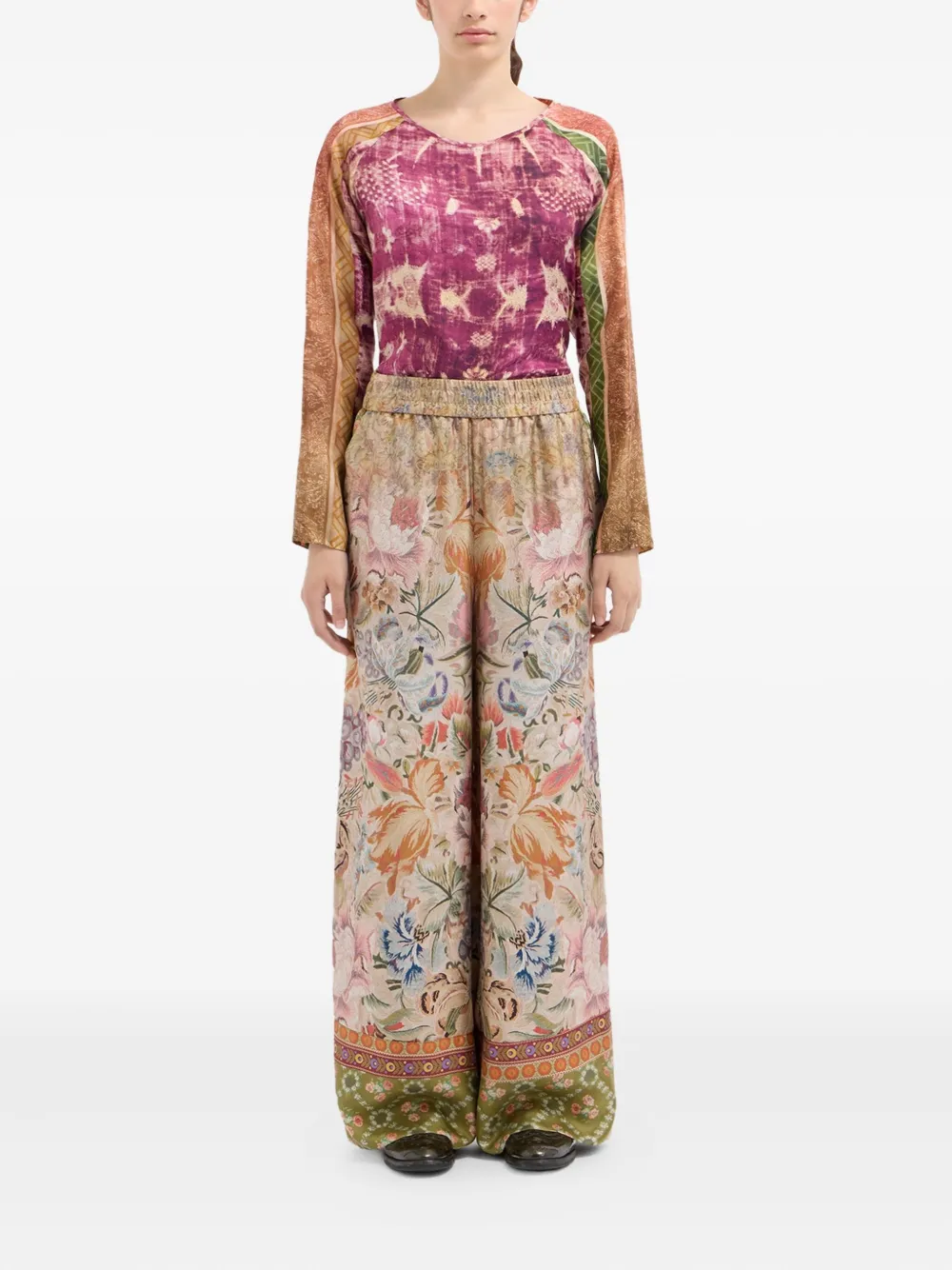 Pierre-Louis Mascia floral-print elastic-waistband trousers | Wide Leg Pants | Image 2