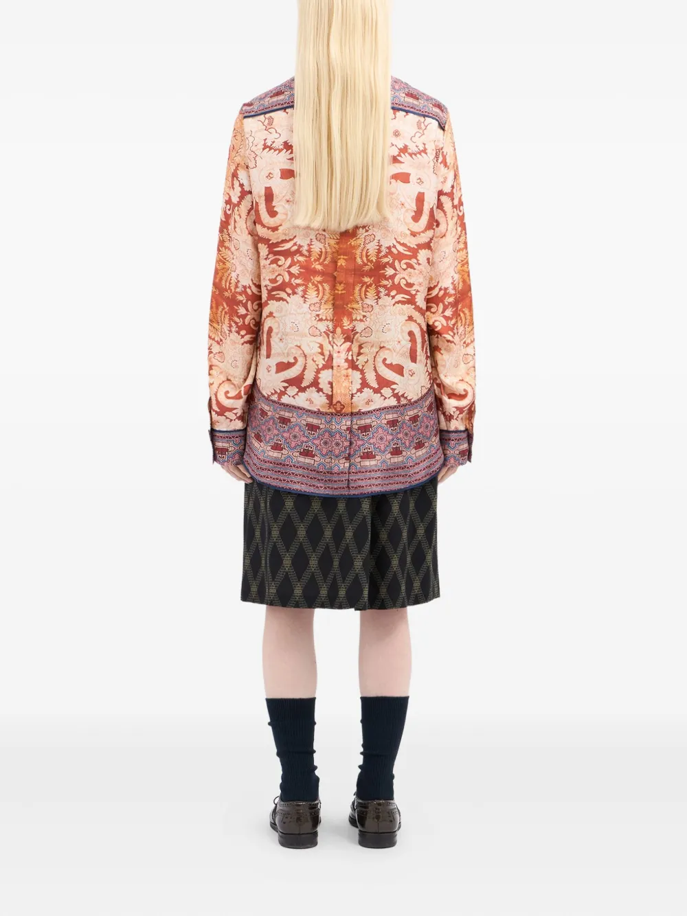 Pierre-Louis Mascia Shirt met paisley-print en lange mouwen Oranje