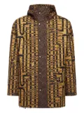 Pierre-Louis Mascia abstract-print hooded jacket - Yellow