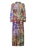 Pierre-Louis Mascia abstract-pattern belted maxi dress - Red