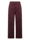 Pierre-Louis Mascia geometric-print trousers - Red