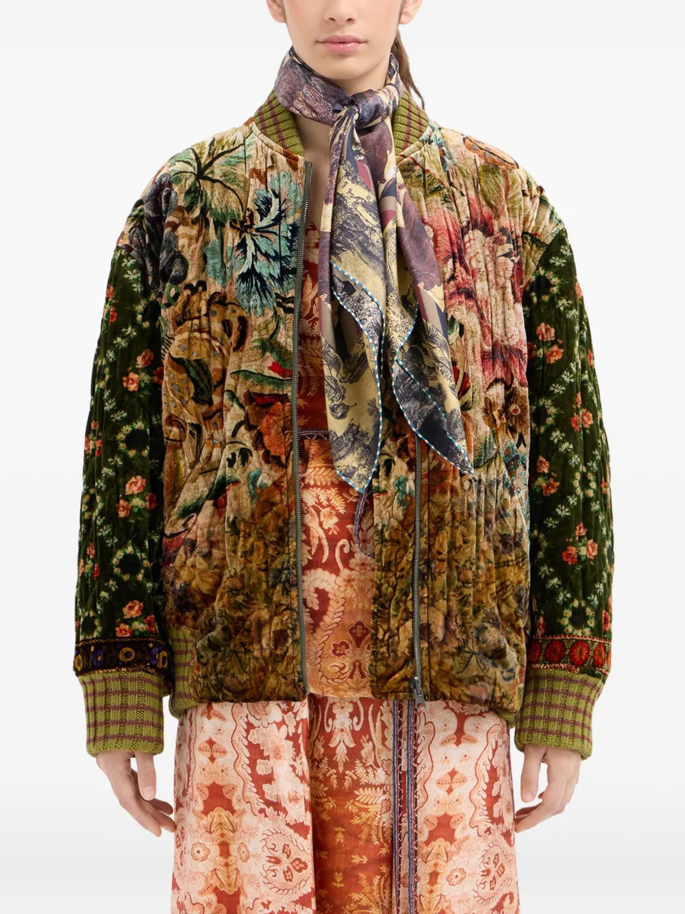 Pierre-louis Mascia Abstract-pattern Silk Scarf In Neutral