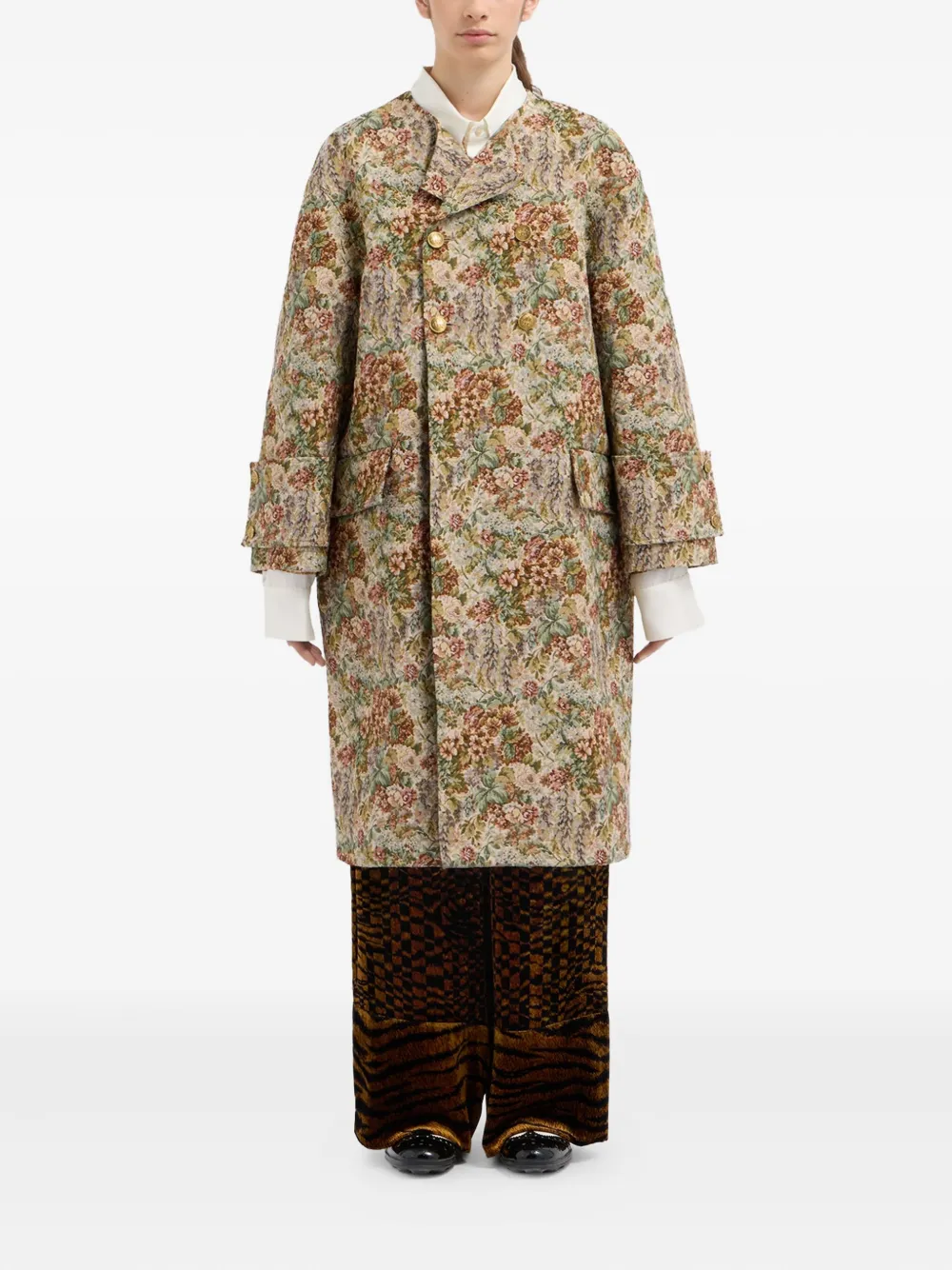 Pierre-Louis Mascia floral-print coat | Double Breasted Coats | Image 2