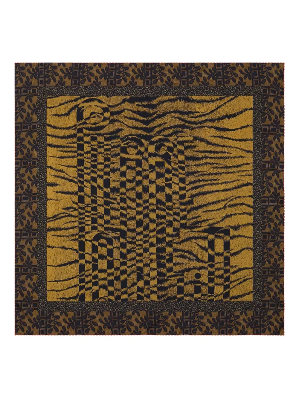 Pierre-Louis Mascia tiger-pattern scarf | Brown | Image 1