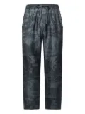 Pierre-Louis Mascia landscape-print drawstring-waist trousers - Black