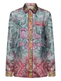 Pierre-Louis Mascia Aloe silk shirt - Grey