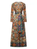 Pierre-Louis Mascia geometric-pattern maxi dress - Neutrals