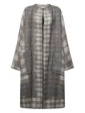 Pierre-Louis Mascia plaid-pattern coat - Grey