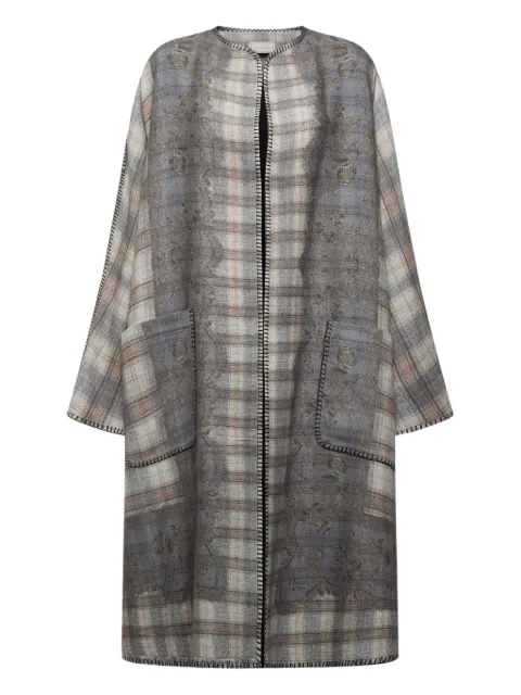 Pierre-Louis Mascia plaid-pattern coat