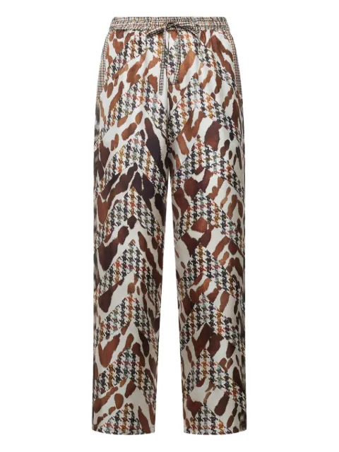 Pierre-Louis Mascia houndstooth-pattern drawstring-waist trousers