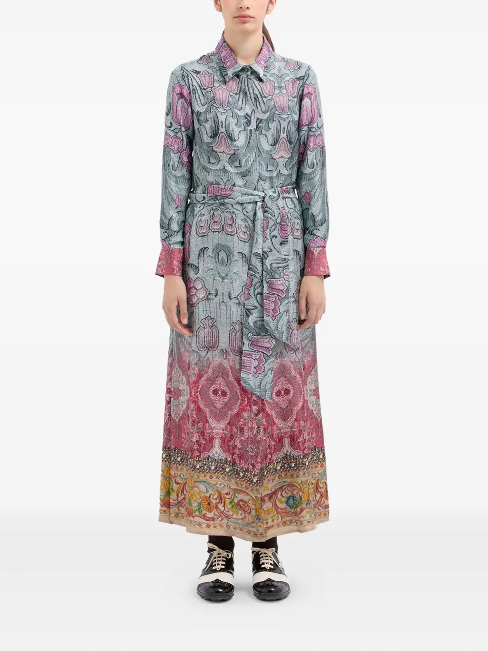 Pierre-Louis Mascia Maxi-jurk met bloemenprint - Blauw