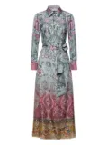 Pierre-Louis Mascia floral-print maxi dress - Blue