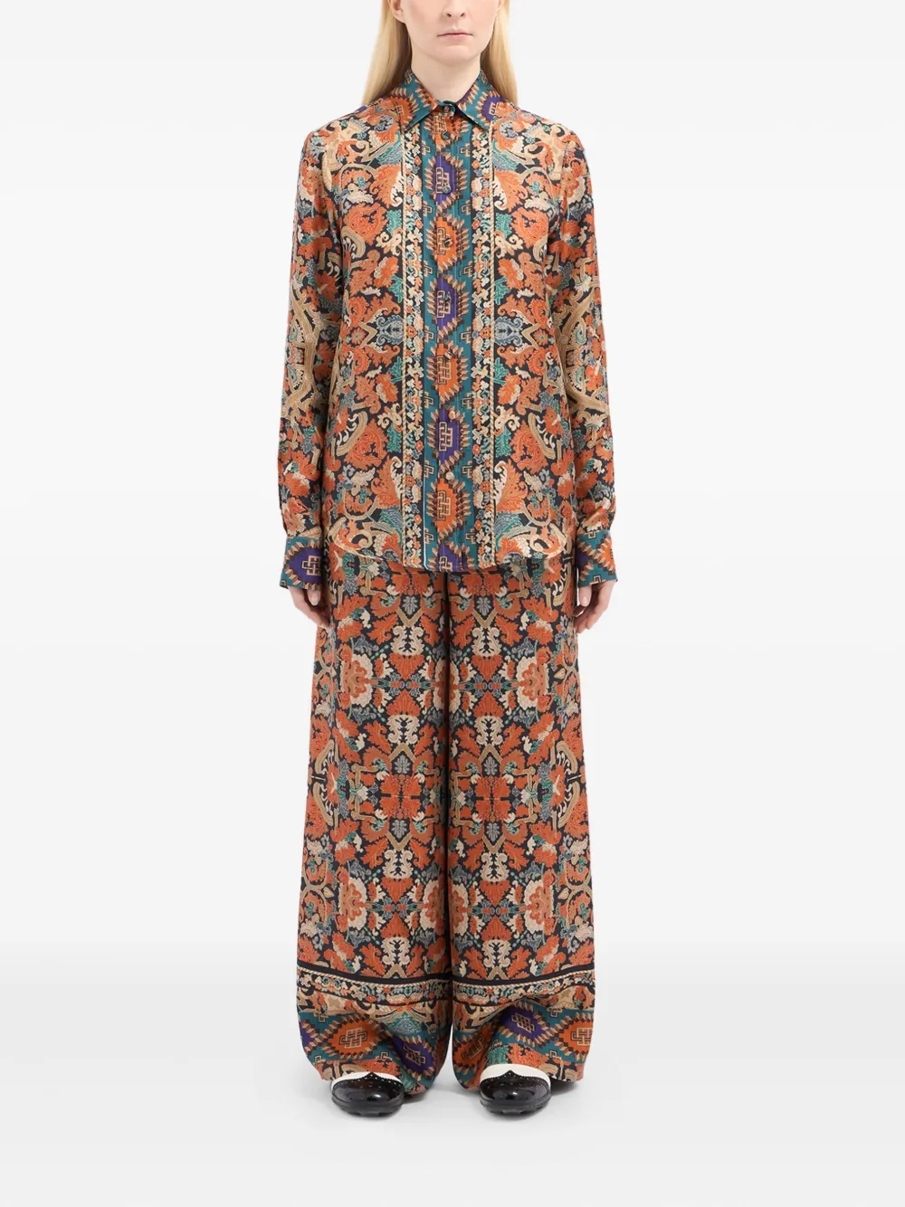 Pierre-Louis Mascia Shirt met paisley-print en lange mouwen - Roze