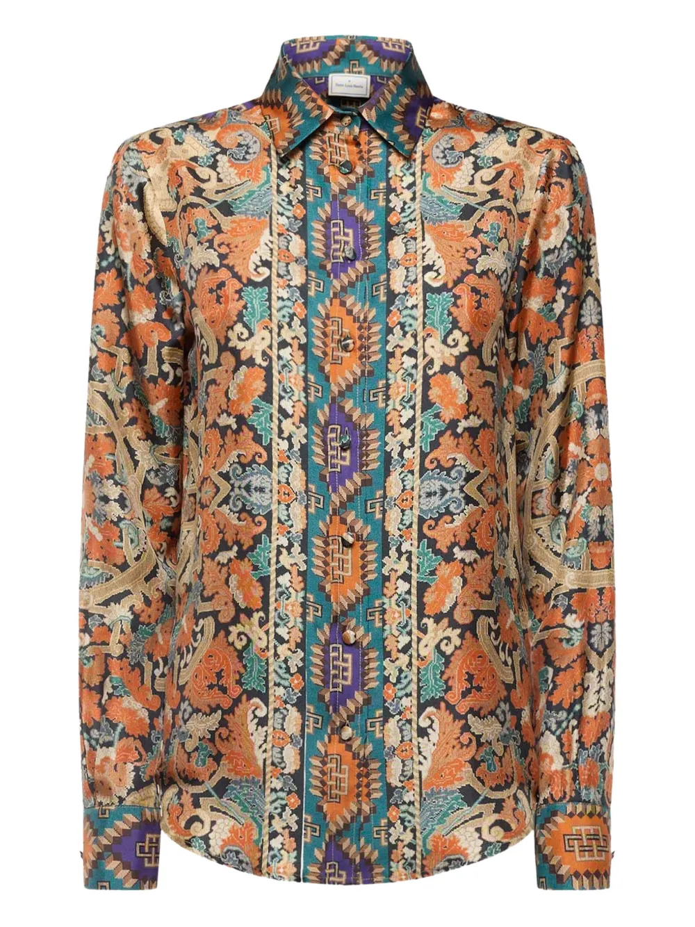 Pierre-Louis Mascia paisley-print long-sleeve shirt | Pink | Image 1